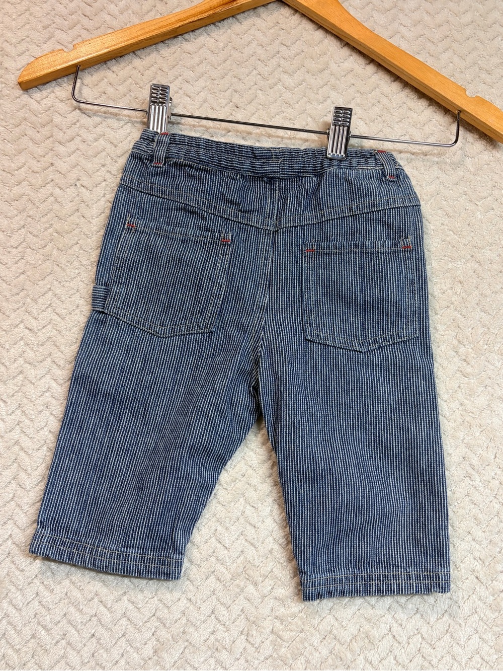 Vtg Cradle Togs Baseball Pants Shirt Set 3-6M Hickory Stripe Kidcore - Picture 6 of 9